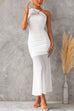 Mesh One Shoulder Sleeveless Mermaid Maxi Dress