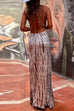 Priyavil Criss Cross Open Back Tie Dye Maxi Dress