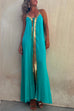 Priyavil V Neck Backless Sequin Detailed Cami Maxi Dress