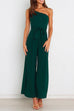 Priyavil One Shoulder Tie Waist Wide Leg Cami Jumpsuit