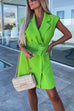 Priyavil Sleeveless Belted Double Breasted Blazer Dress