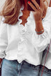 Priyavil Ruffle V Neck Long Sleeve Shirt