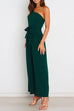 Priyavil One Shoulder Tie Waist Wide Leg Cami Jumpsuit