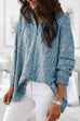 Priyavil Buttons V Neck Long Sleeves Loose Knitting Top