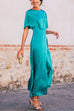 Flare Sleeves Backless Waisted Slit Maxi Dress