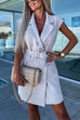 Priyavil Sleeveless Belted Double Breasted Blazer Dress