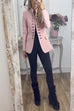 Chicest Stand Collar Double Breasted Blazer Jacket