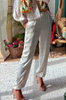 Priyavil Solid Satin Cargo Pants with Pockets