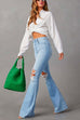 Priyavil Distressed Bell Bottoms Ripped Trendy Jeans