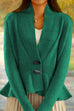 Priyavil V Neck Button Up Ruffle Hem Sweater Cardigan
