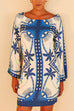 Priyavil Long Sleeves Printed Mini Shift Dress