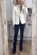 Vintage Stand Collar Double Breasted Blazer Jacket