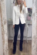 Chicest Stand Collar Double Breasted Blazer Jacket