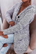 Priyavil Button Down Hoodied Midi Sweater Cardigan