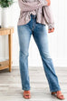 Priyavil Distressed Straight Leg Stretchy Denim Pants