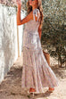 Priyavil Bow Knot Shoulder Frilled Ruffle Tiered Printed Maxi holiday Dress