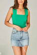 Priyavil Square Collar Slim Crop Tank Top