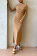 Cold Shoulder Long Sleeves Ruched Elegant Midi Dress