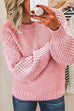 Priyavil Crewneck Hollow Out Crochet Knitting Sweater