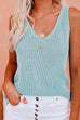 Priyavil V Neck Solid Knitting Tank Top