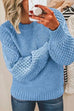 Priyavil Crewneck Hollow Out Crochet Knitting Sweater