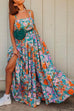 Priyavil Bohemia Floral Printed Backless Cami Maxi Beach Dress