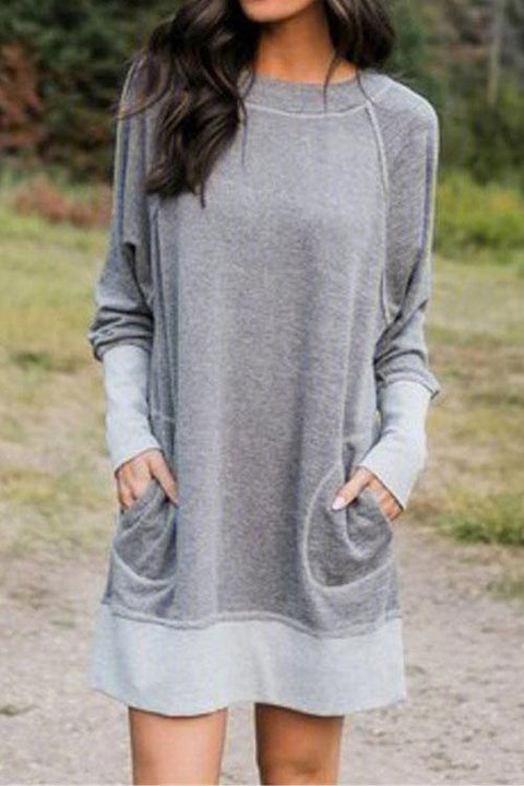 Priyavil Maureen Pockets Cozy Autumn Sweatershirt Dress