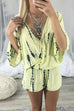 Priyavil Tie Dye Wrap Front Rompers