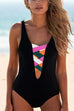 Priyavil Color Ropes Cut Out One-piece Swimsuit
