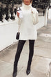Priyavil Turtleneck Drop Shoulder Slouchy Knitting Sweater