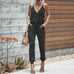 Priyavil Cross V Neck Drawstring Jumpsuits