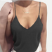 Priyavil Solid Deep V Neck Slim Fit Cami Top