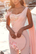 Priyavil One Shoulder Sleeveless Sequin Splice High Waist Jumpsuit