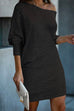 Priyavil Stylish Long Sleeve Glitter Sequin Dress