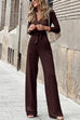 Priyavil Wrap V Neck Long Sleeve Tie Waist Maxi Jumpsuit