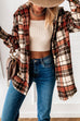 Priyavil Lapel Button Down Plaid Cardigans with Pockets