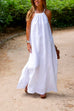 Priyavil Halter Sleeveless Cotton Linen Beach Dress
