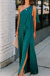 Priyavil Stylish One Shoulder Sleeveless Side Split Dress