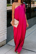 Priyavil Stylish One Shoulder Sleeveless Side Split Dress