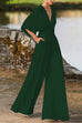 Priyavil Deep V Neck High Waist Wide Leg Jumpsuit