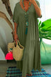 Priyavil Fashion Style V Neck Short Sleeve Swing Dress