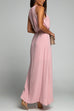 Priyavil Crewneck Sleeveless Waisted Side Split Dress