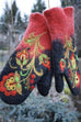 Priyavil Christmas Gift Flower Embroidery Cute Mittens(5 Colors)