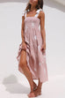 Priyavil Bow Knot Shoulder Smocked Ruffle Tiered Printed Dress