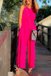 Priyavil Sleeveless Tie Waist Wide Leg Palazzo Jumpsuit