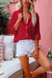 Priyavil Basic Long Sleeves Cotton Linen Blouse Shirt
