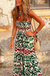Priyavil Bohemia Smocked Ruffle Tiered Maxi Cami Holiday Dress