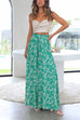 Priyavil High Waist Wide Leg Casual Boho Floral Beach Pants