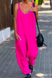 Priyavil Scoop Neck Pockets Solid Slouchy Cami Jumpsuit