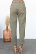 All Occasions Tie Waist Solid Jogger Pants
